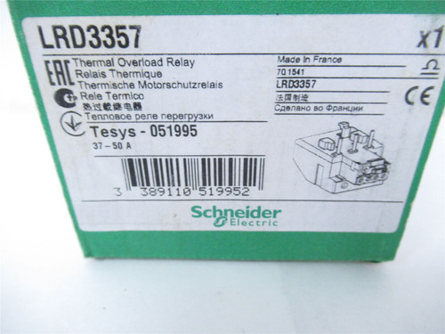 Schneider LRD3357; Overload Relay 600V 37-50Amp 3-Pole