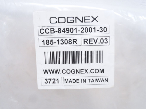 Cognex CCB-84901-2001-30; Ethernet Cable M12 8-Pin RJ45 30'L