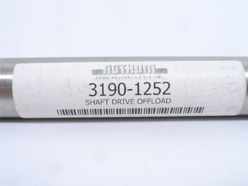 Nothum 3190-1252; Offload Drive Shaft; SS; 1"OD; 11-3/8" Long