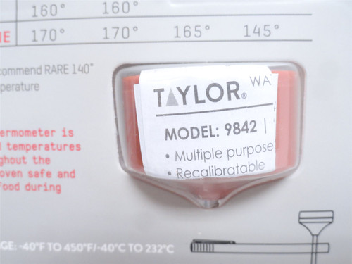 Taylor 9842; Digital Pocket Thermometer -40-450Deg Fahrenheit