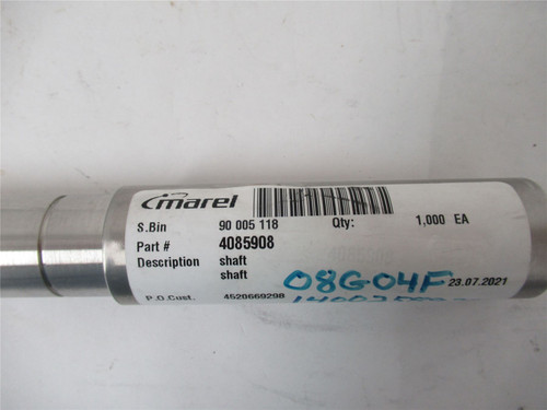 Marel 4085908; Shaft F/Wing Cutter 9.75" SS
