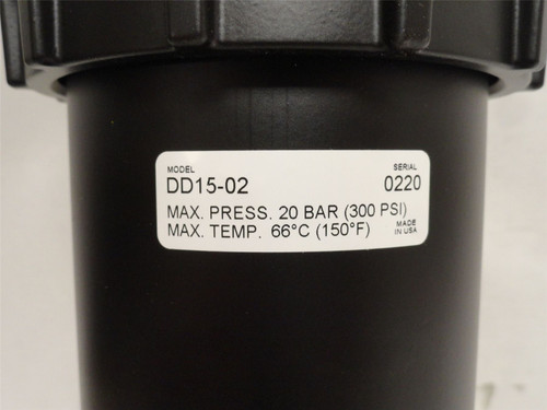 Parker DD15-02; Bushed Inline Desiccant Dryer; Size: 1/4"