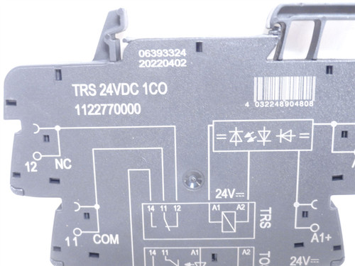 Weidmuller 1122770000; Power Relay; 6A; 24VDC; SPDT; DIN Rail