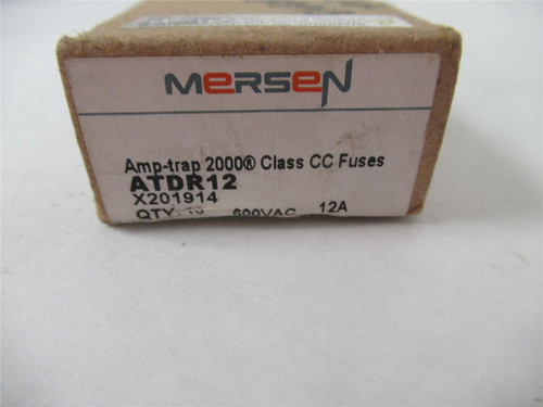Mersen ATDR12; Lot-10 Ferraz Fuse 12A Class CC 600VAC