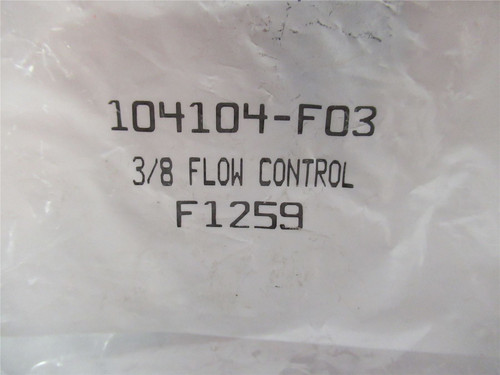 Ingersoll Rand 104104-F03; Flow Control Valve 3/8"