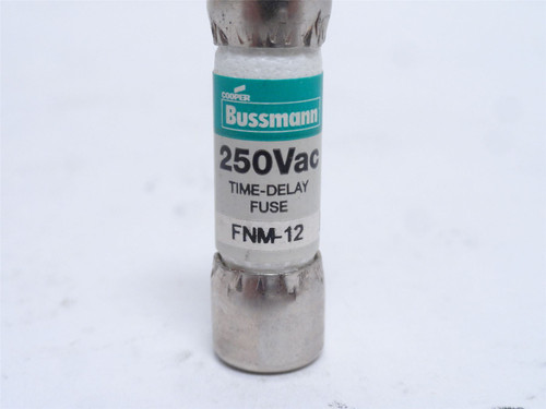 Bussmann FNM-12; Time Delay Fuse; 12A; 250VAC