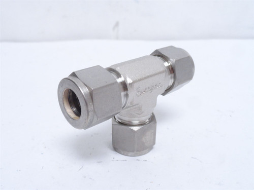 Swagelok SS-810-3; Air Tube Tee; SS-316; 1/2" Compression