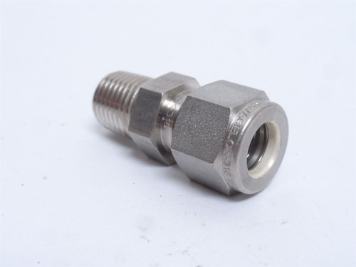 Swagelok SS-600-1-4; Tube Adapter; SS-316; 3/8" Tube x 1/4NPT