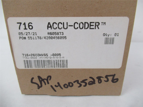 Encoder Products 716-0600-HV-HD12-6-S-S-N; IncrementalEncoder