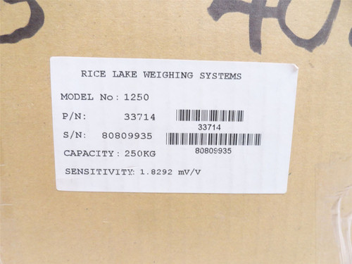 Rice-Lake 1250; Single-Point Load Cell 250KG PN-33714