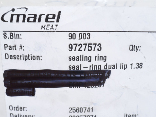 Marel 9727573; Lot-5; Sealing Rings; 1-3/8"ID x 62mmOD