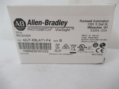 Allen-Bradley 42JT-R8LAT1-F4; Photoswitch 18m Distance