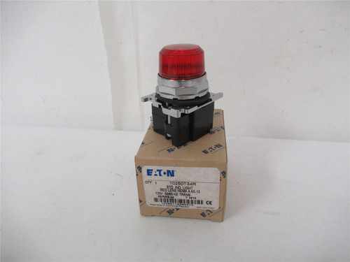 Eaton 10250T34R; Pushbutton Switch 120 V 3R Red Plastic
