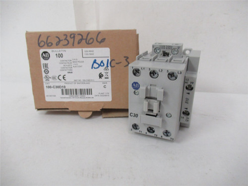 Allen-Bradley 100-C30D10; Contactor 30A 3P Coil: 120VAC