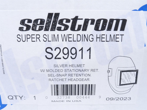Sellstrom S29911; Silver Coated Welding Helmet 4-1/2" Wide