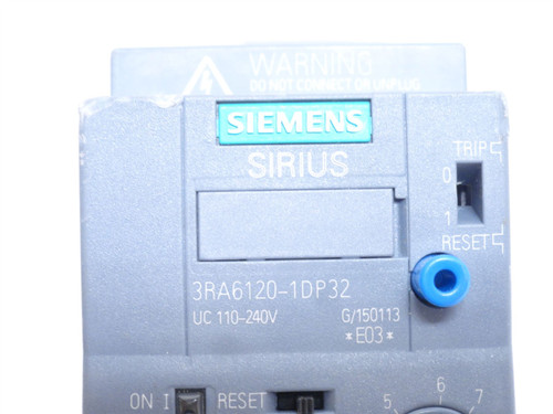 Siemens 3RA6120-1DP32; Motor Starter; 3P; 3-12A; 690VAC
