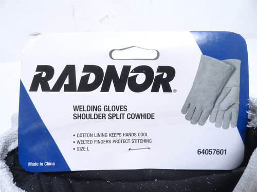 Radnor 64057601; Split Leather Cotton Lined Welders Gloves