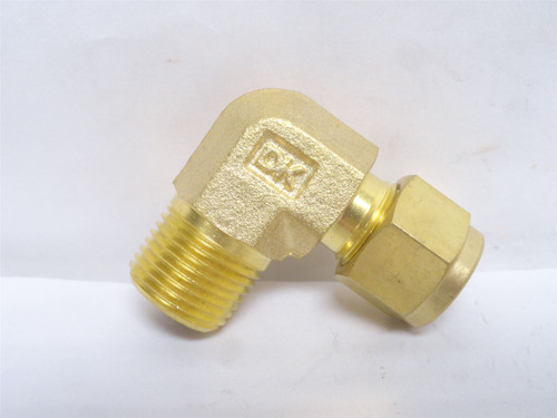 DK-LOK DLM-6-6N-B; Brass Elbow; 90Deg; 3/8NPT x 3/8" Tube