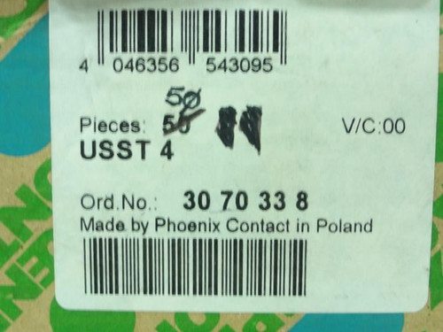 Phoenix Contact USST 4; Box-50 Terminal Block 1000V; 32A