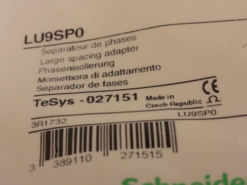 Schneider LU9SP0; Motor Starter Phase Barier