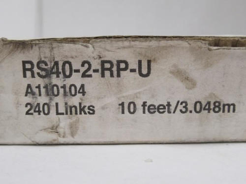 Tsubaki RS40-2-RP-U; Double Strand Roller Chain #40; 10' Length