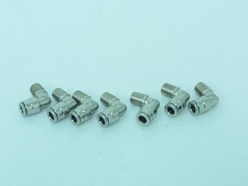Camozzi 6500 04-02; Lot-7 Male Elbows; 1/4" Push-In x 1/8" NPT