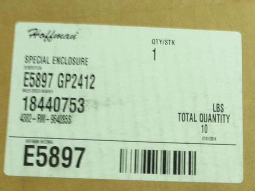 Hoffman E5897-GP2412; Special Enclosure