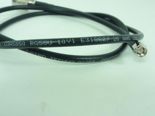 Laird 10Y1 E318827; Lot-2 Coaxial Cable 5850; RG58U; 20AWG; 3ft