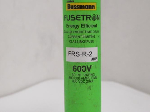 Bussmann FRS-R-2; Time Delay Fuse; Dual Element; 2A; 600V