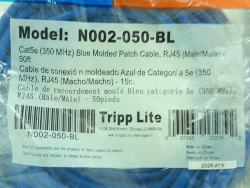 Tripp Lite N002-050-BL; Cat5E Ethernet Cable 50ft