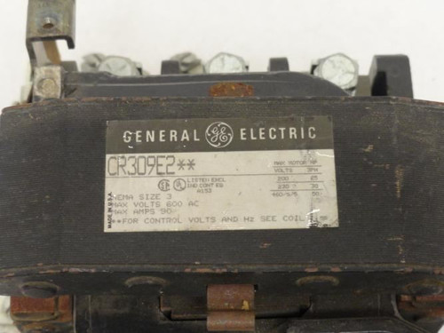 GE CR309E202; NEMA-3 Starter 90A 3P 600V Coil: 120VAC