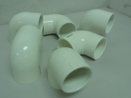 Spears 406-015; Lot-6; Sch:40 PVC Elbows 90Deg; 1-1/2" NPS