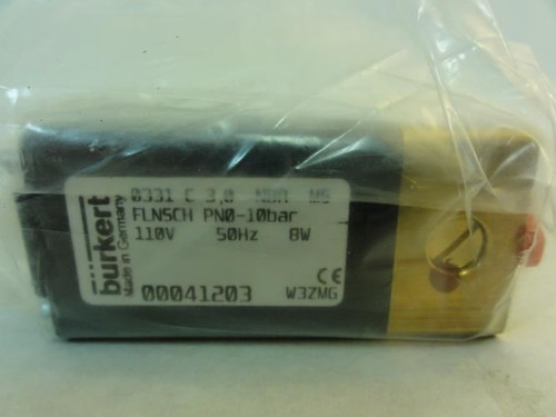 Burkert 41203; Solenoid Valve; 0-10 Bar; 110V; 8W