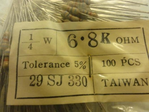 MFG- 29 SJ 330; LOT-600; Resistor; 608K Ohms