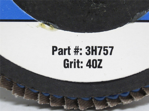 Weiler 3H757; Abrasive Flap Disc; Grit #40Z; 7/8" Mounting ID