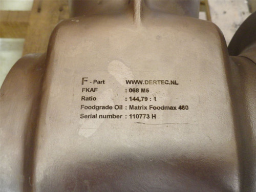 Dertec FKA:068M5; AC Gear Motor; 45:1 Ratio; 0.37kW; 230/400V