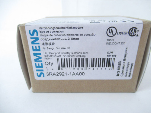 Siemens 3RA2921-1AA00; Link module for screw terminal