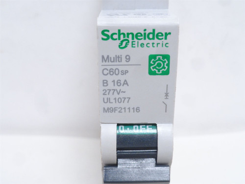 Schneider M9F21116; Mini-Circuit Breaker; 16A; 277VAC; 1-Pole