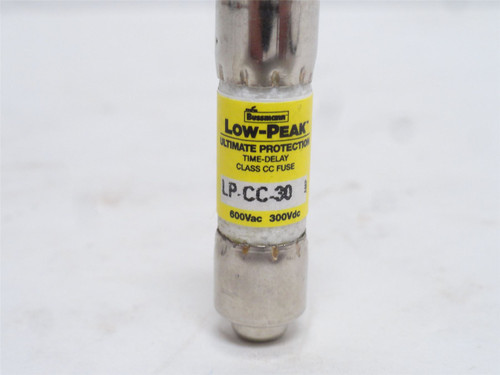 Bussmann LP-CC-30; Time Delay Fuse; 30A; 600VAC/300VDC