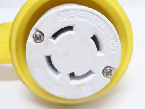 Hubbell HBL29W76; Watertight Connector: L16-30R; 30A; 480VAC