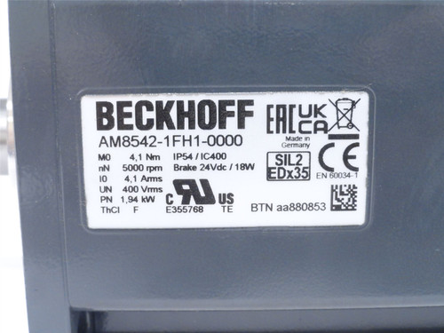 Beckhoff AM8542-1FH1-0000; Servomotor; 24VDC;18W; 5000RPM