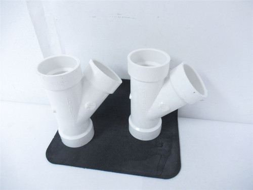 Charlotte Pipe 60011/2; Lot-2 Y Pipe PVC DWV 1.5" 45 Degrees