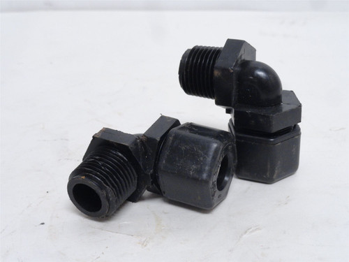 Parker P8ME8; Lot-2; Polypropylene Male Elbow 90Deg; Size 1/2"