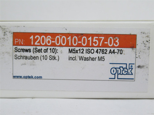 Optek 1206-0010-0157-03; Flange/Washer M5 SS; W/Screws; M5x12