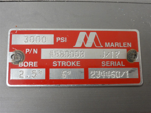 Marlen 880008; Hydraulic Cylinder 3000 PSI 2.5" Bore 6" Stroke