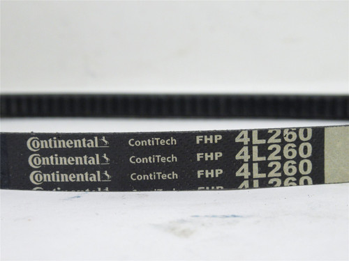 Continental 4L260; Cogged V-Belt; 26" Outside L; 1/2" Top W