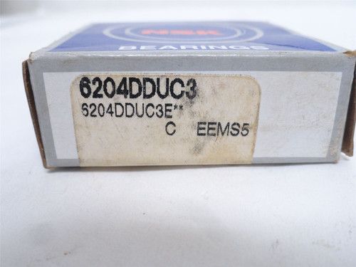 NSK 6204DDUC3; Ball Bearing; 20mmID x 47mmOD x 14mm Wide