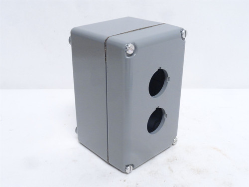 Square D 9001-KY2; Aluminum Pushbutton Enclosure; 2-Button