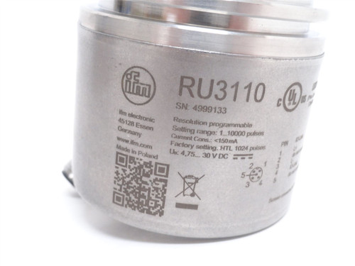 ifm RU3110; Incremental Rotary Encoder; 30VDC; 5-Pin