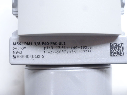 Festo MS6-LDM1-3/8-P40-PAC-UL1; Membrane Air Dryer; 40-190PSI